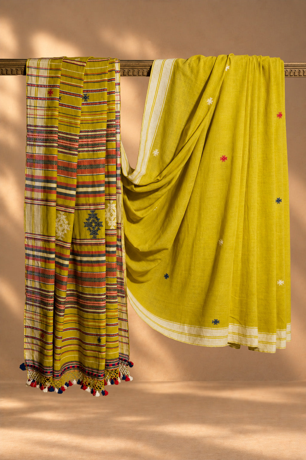Rai Pilo | Dholki | Kala Cotton | Saree