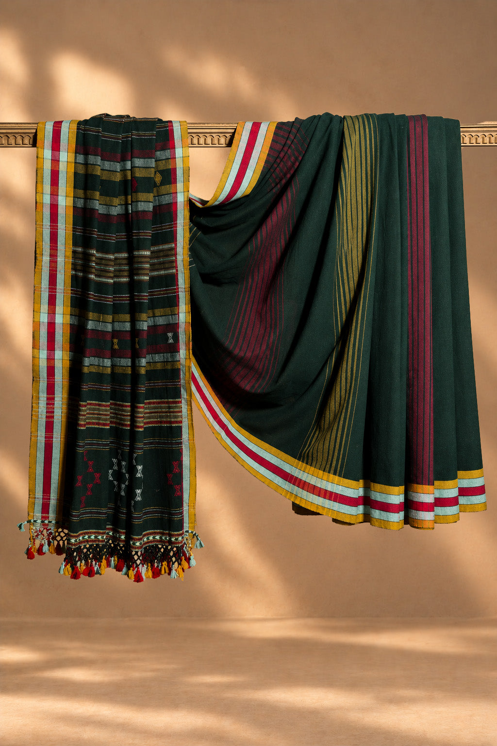 Ghato Lilo | Dholki | Kala Cotton | Saree
