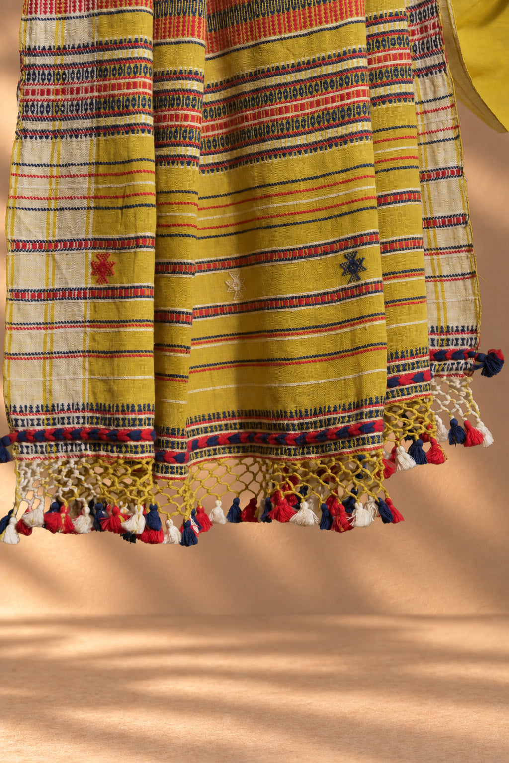 Rai Pilo | Dholki | Kala Cotton | Saree