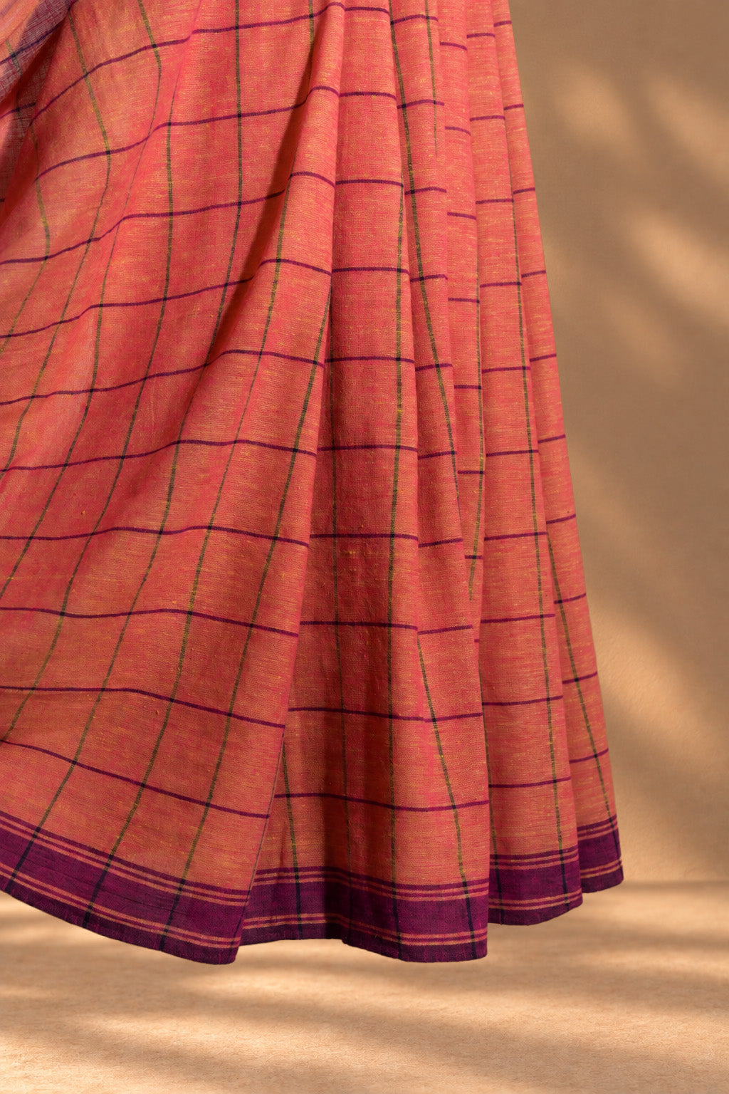 Meto Gulabi | Chaumukh | Kala Cotton | Saree