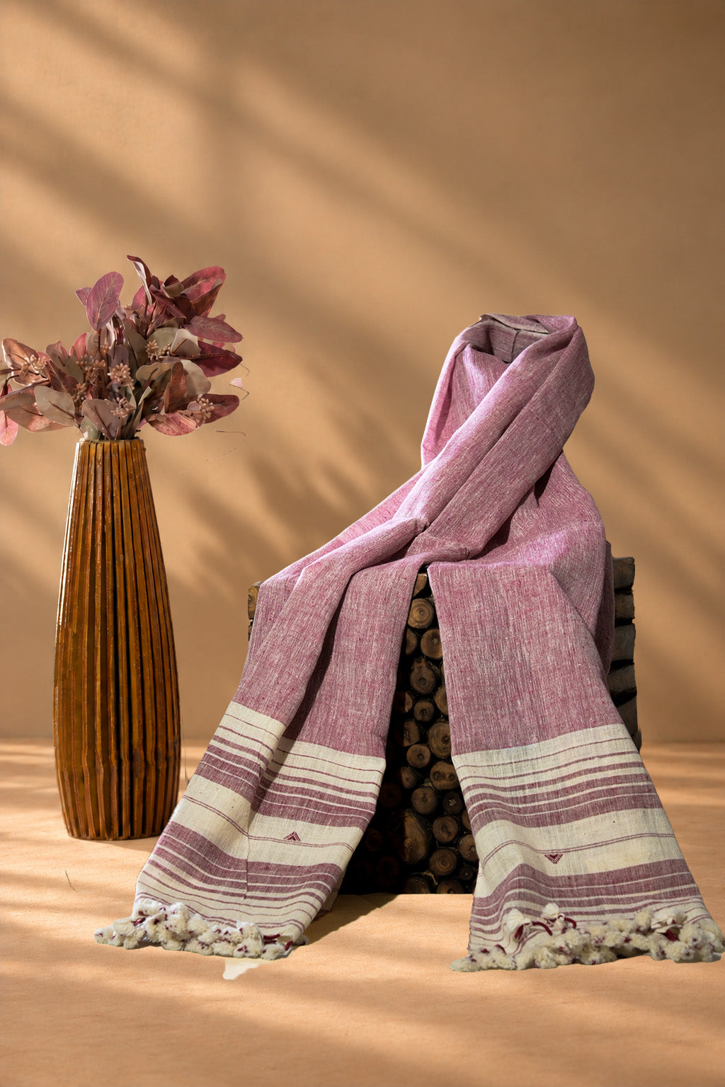 Aachho Gulabi | Adwara | Kala Cotton | Stole - image 1