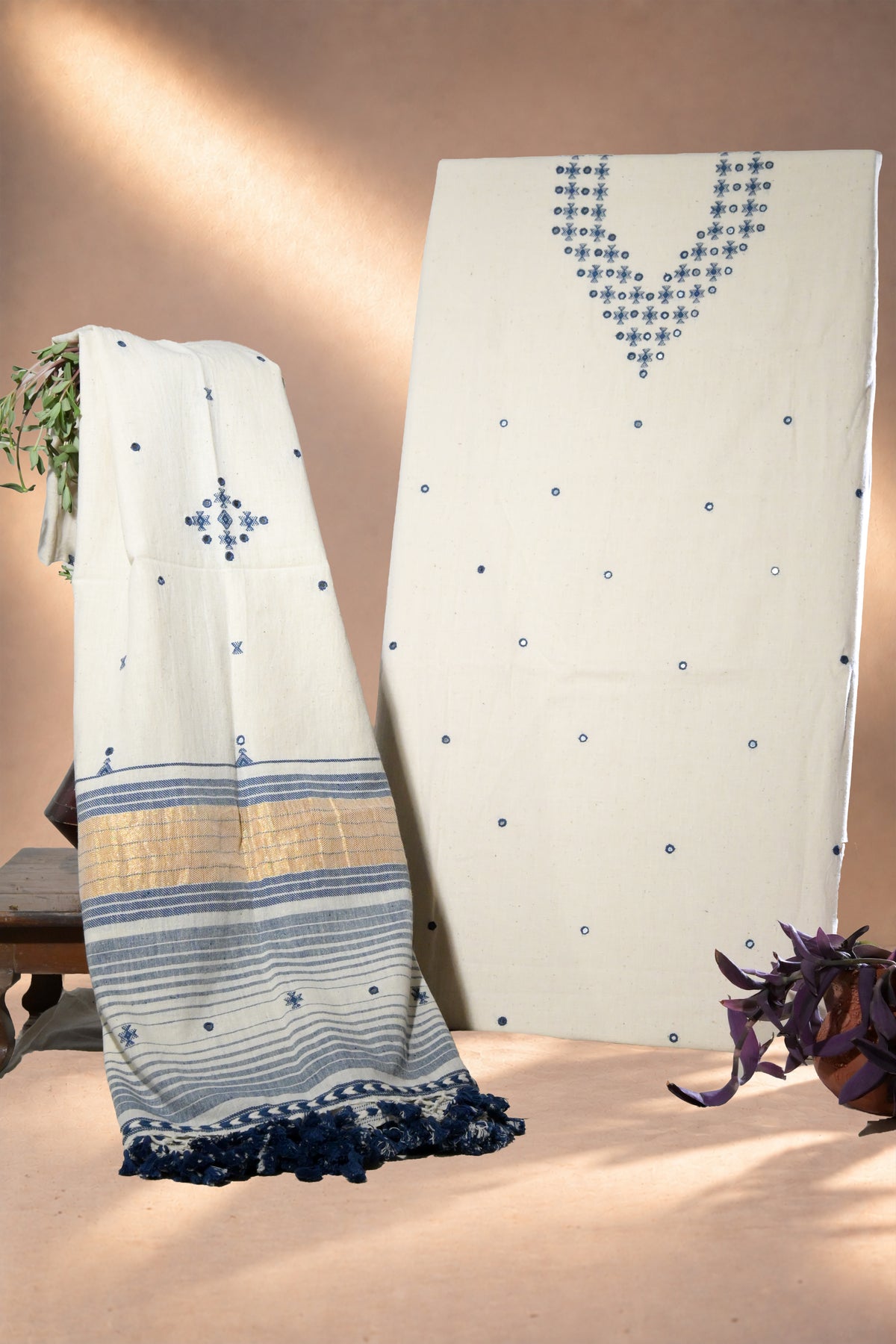 Dhoro | Chaumukh | Kala Cotton | Suit Piece - image 1