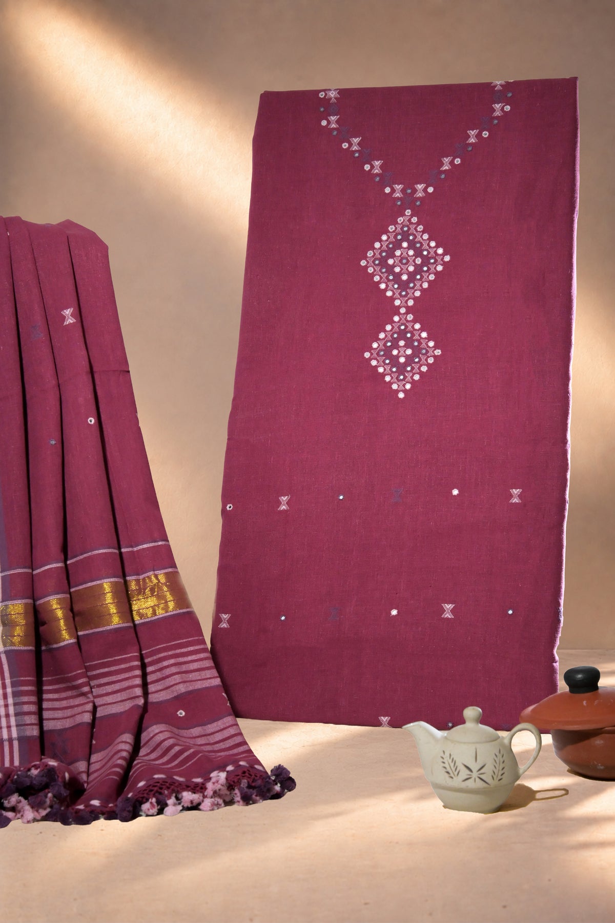 Ghato Gulabi | Damroo | Kala Cotton | Suit Piece - image 1