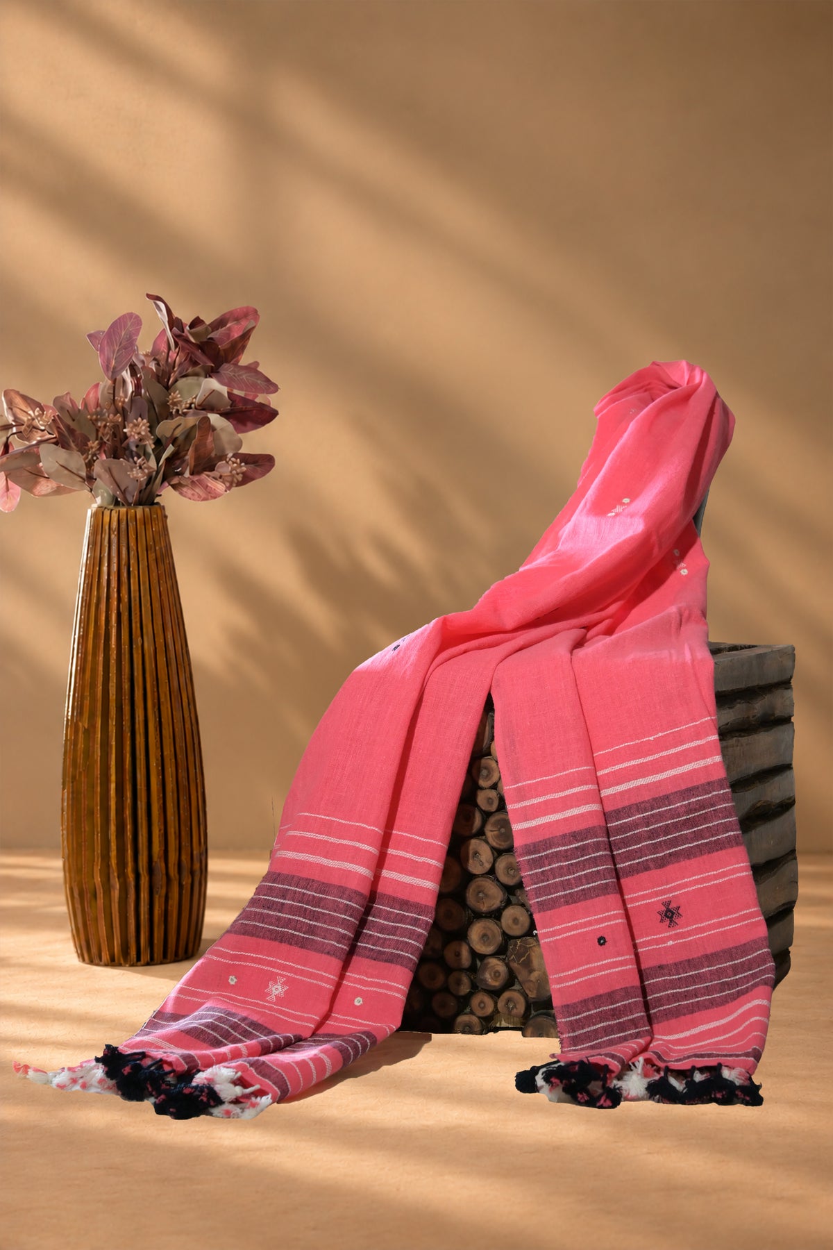 Gulabi | Damroo | Kala Cotton | Stole - image 1