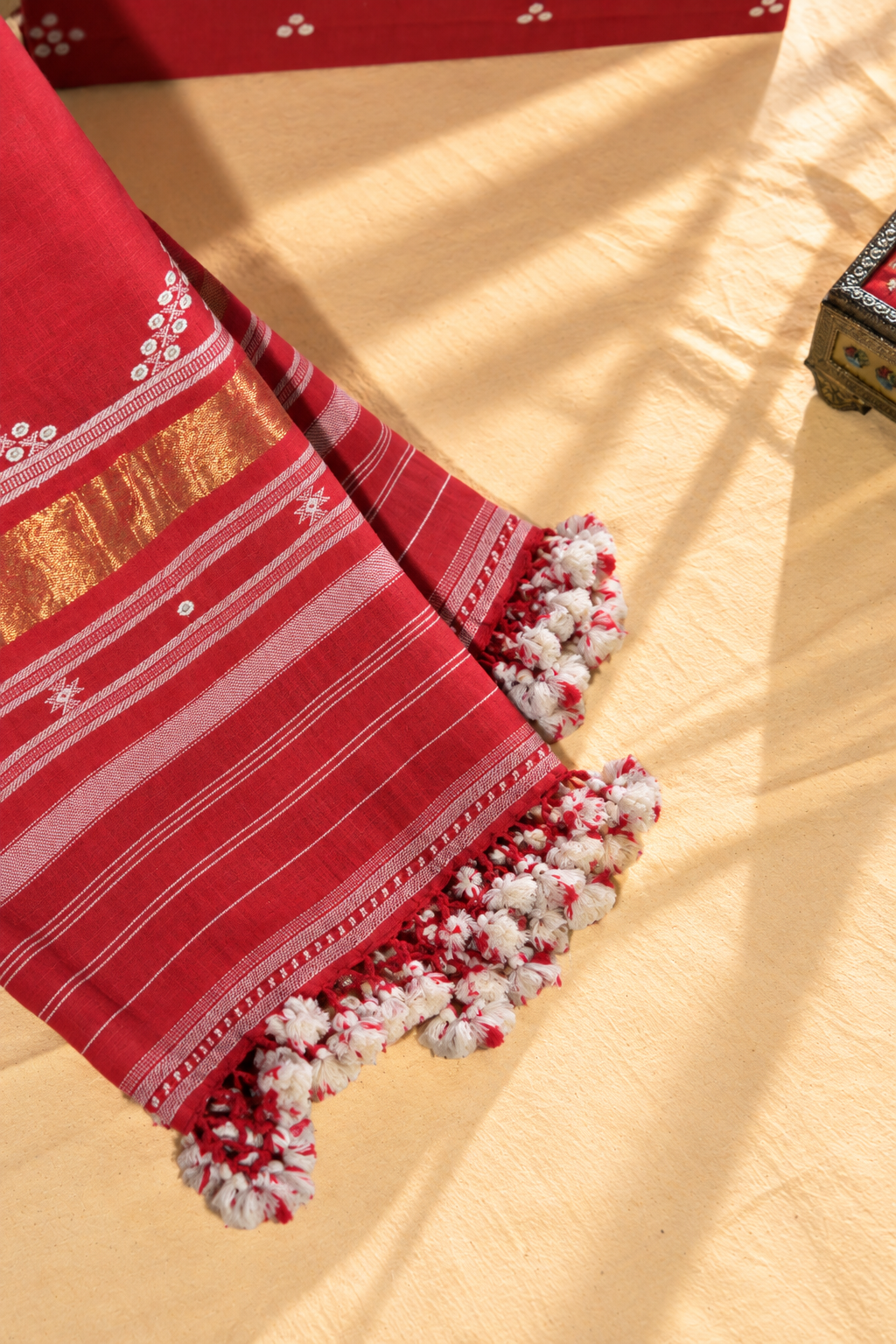 Laal | Chaumukh | Kala Cotton | Suit Piece - image 2