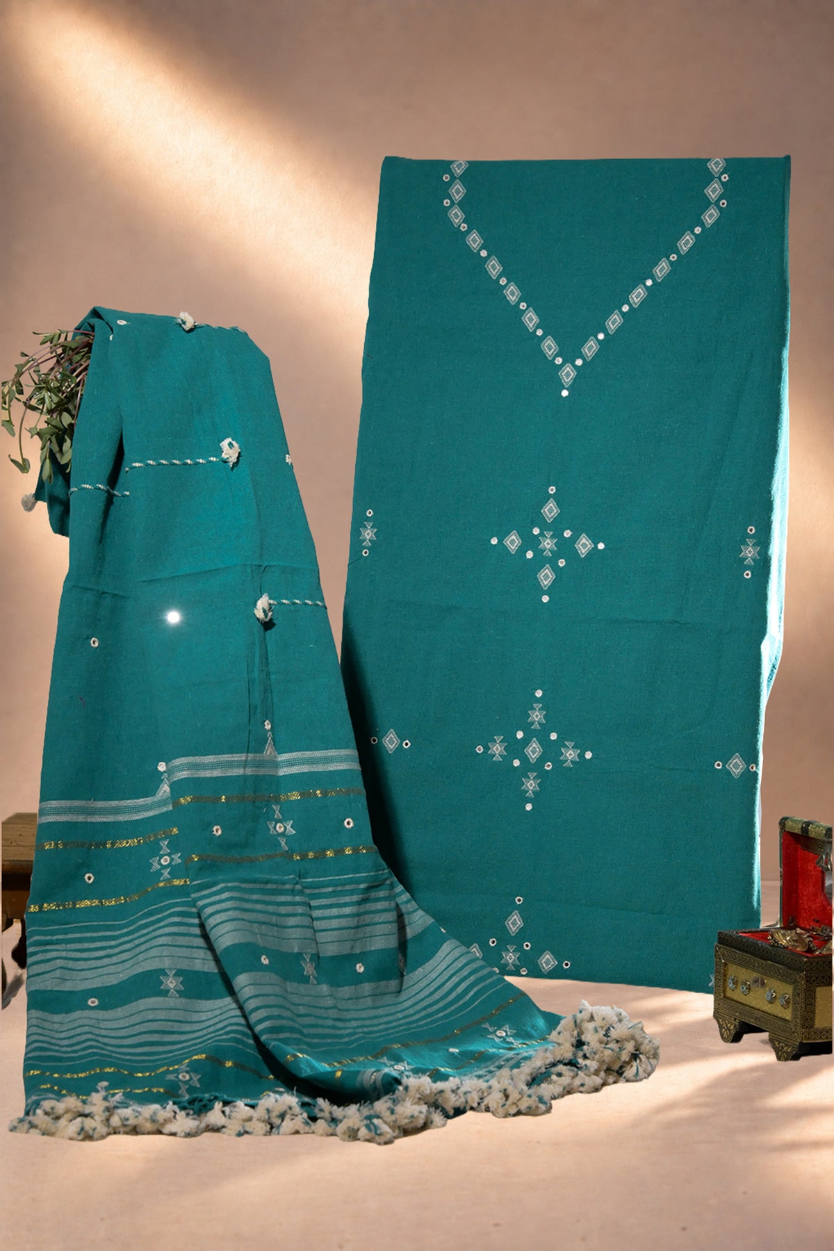 Mor Peenchh | Panchako | Kala Cotton | Suit Piece - image 1