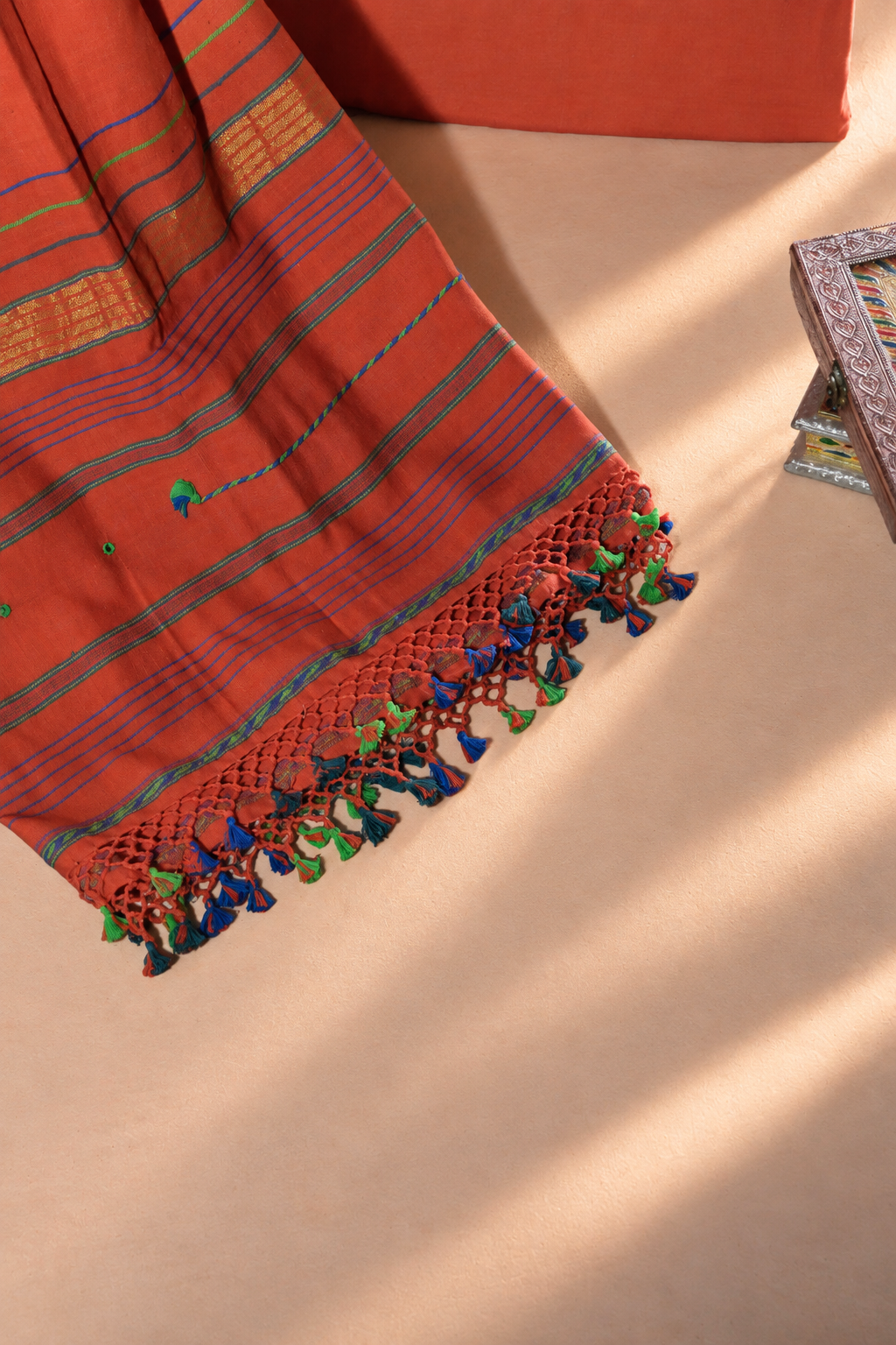 Narangi | Chaumukh | Kala Cotton | Suit Piece - image 2