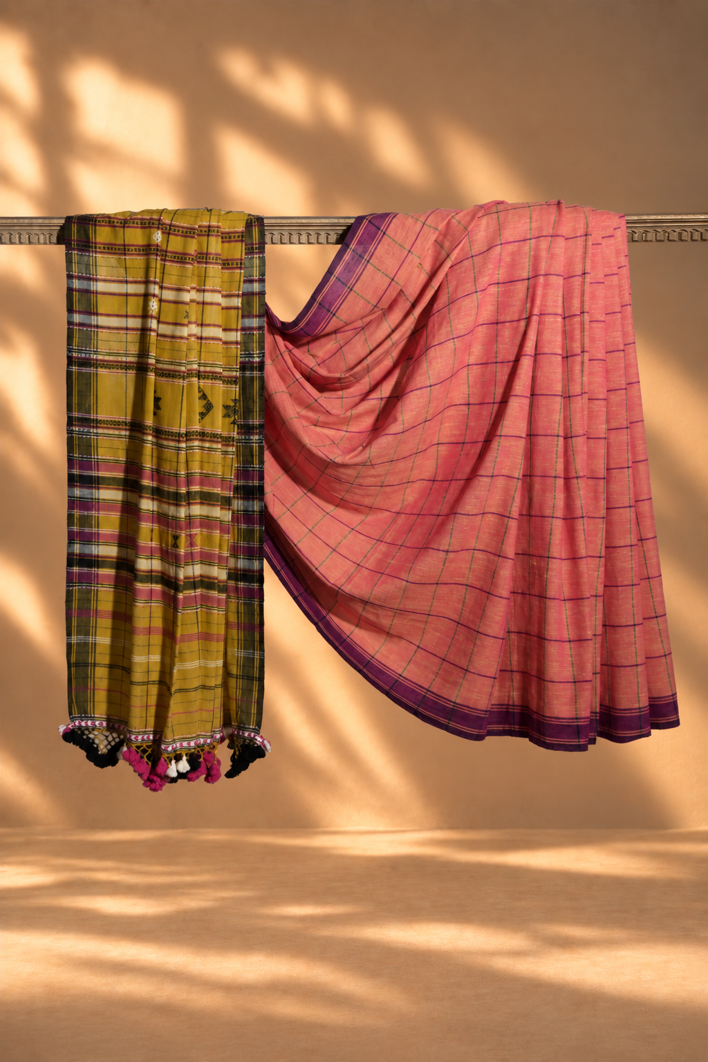 Meto Gulabi | Chaumukh | Kala Cotton | Saree