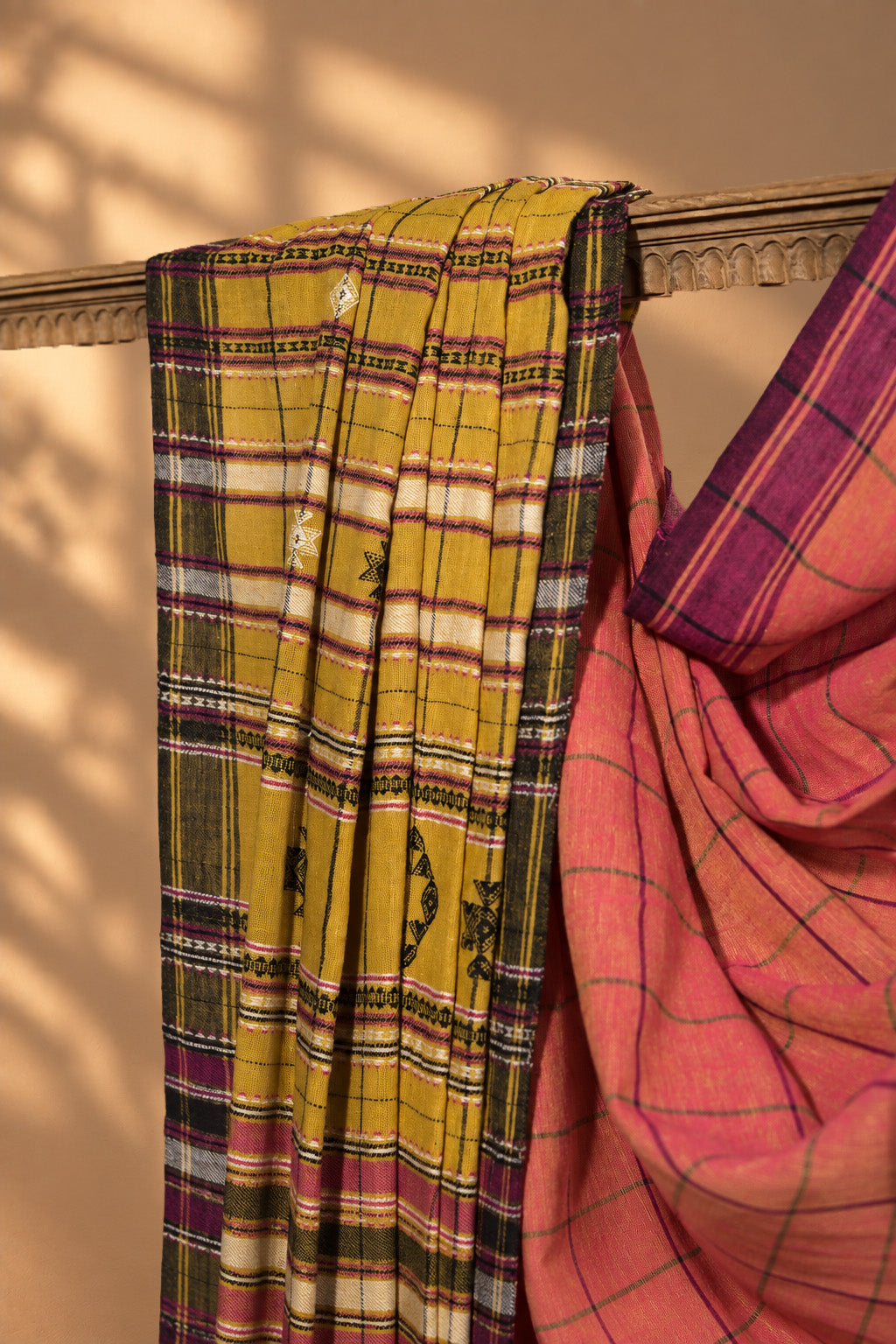Meto Gulabi | Chaumukh | Kala Cotton | Saree