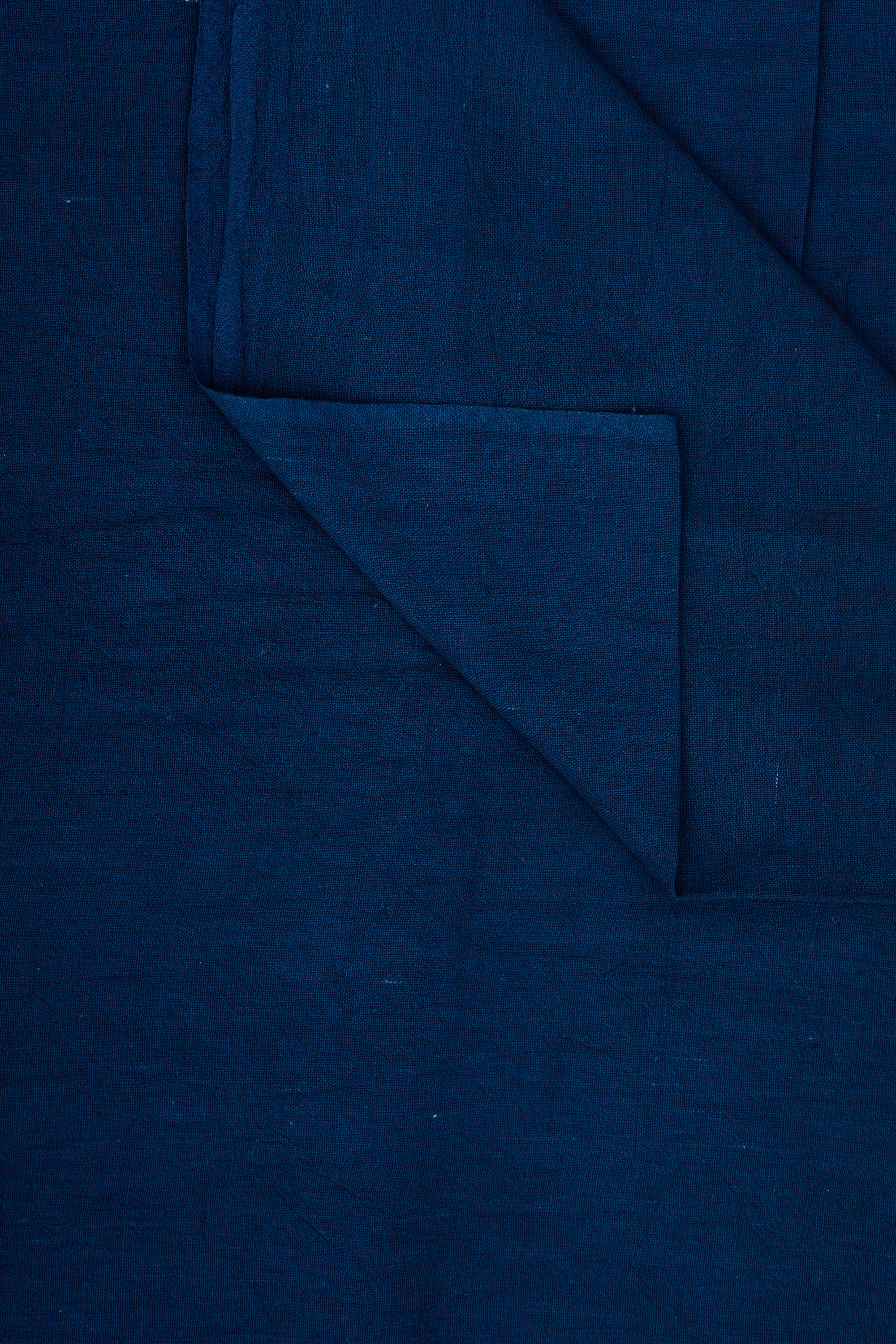 Deep Indigo Blue - Bhujodi Handwoven Kala Cotton Fabric