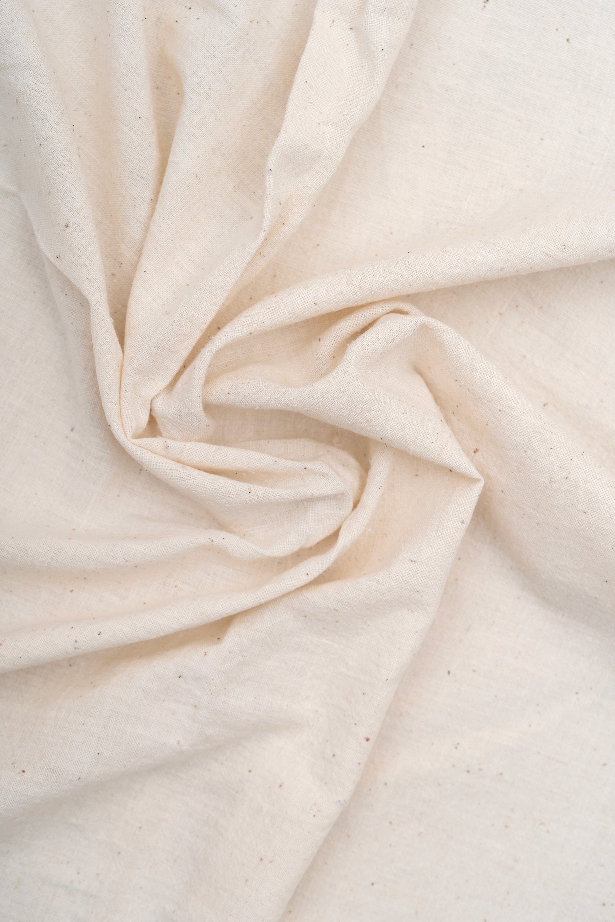 Off-White Natural - Bhujodi Handwoven Kala Cotton Fabric