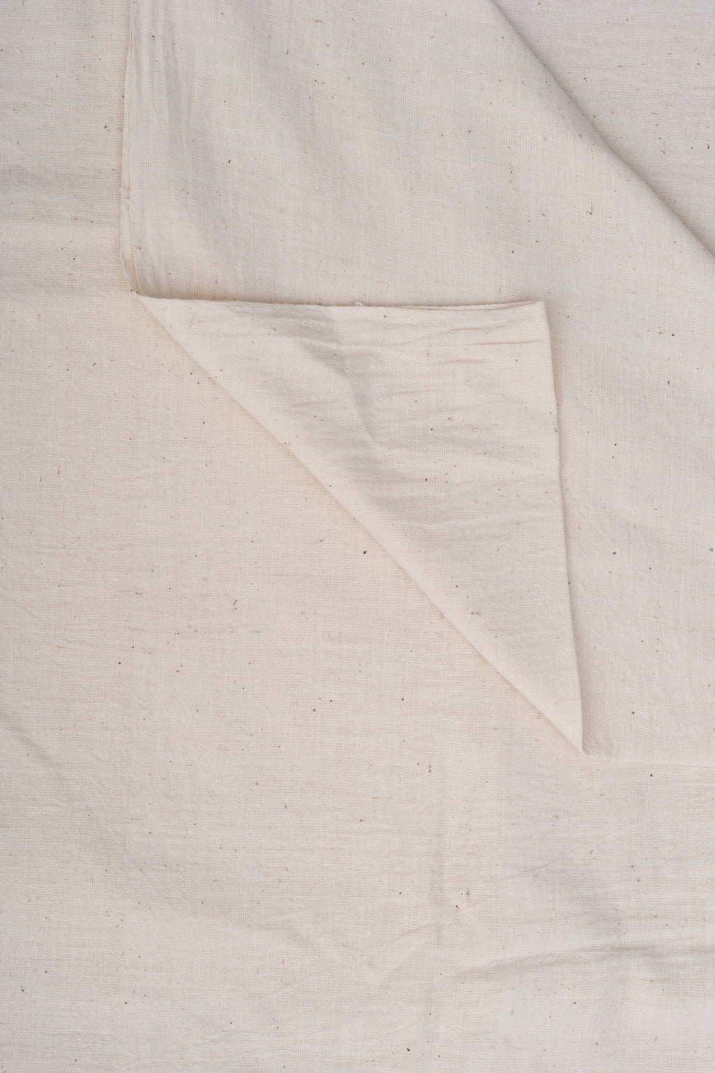 Off-White Natural - Bhujodi Handwoven Kala Cotton Fabric