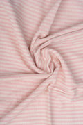 Soft Pink & Cream Striped - Bhujodi Handwoven Kala Cotton Fabric