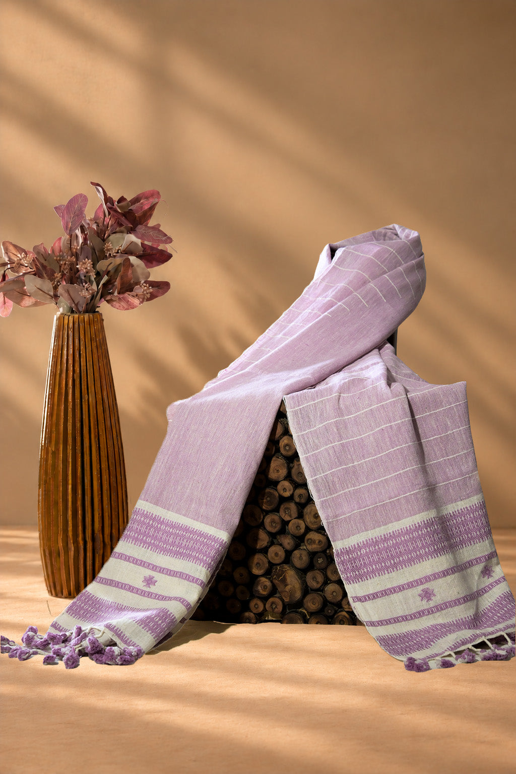 Aachho Gulabi | Chaumukh | Kala Cotton | Stole - image 1
