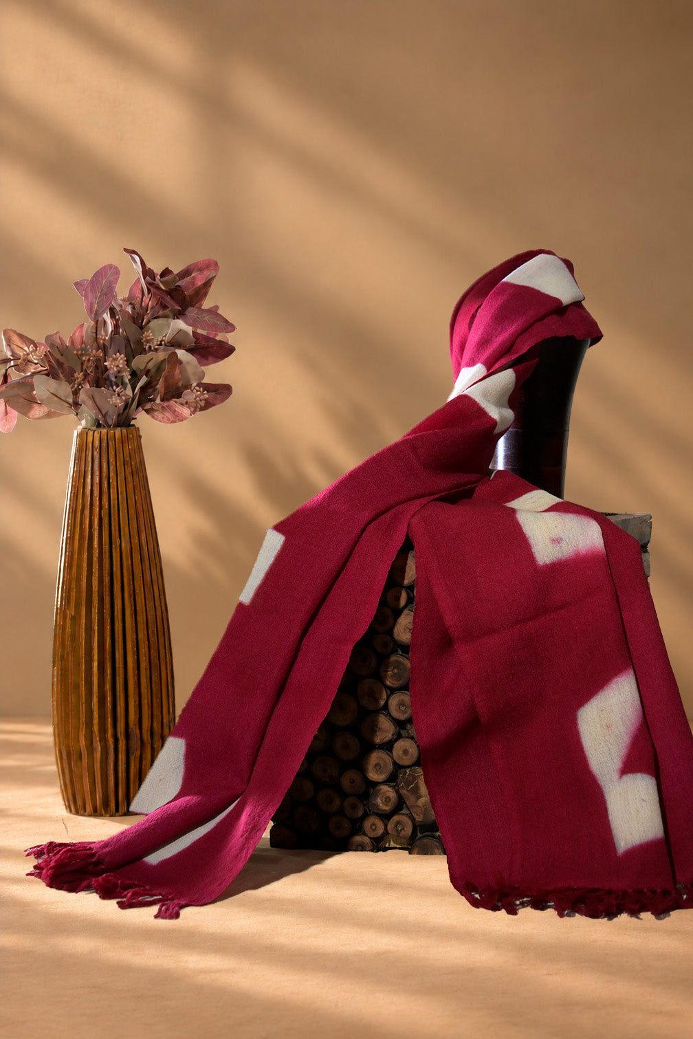 Ghato Laal | Choktha | Merino Wool | Stole - image 1