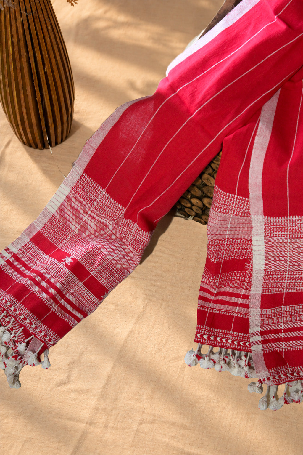 Laal | Chaumukh | Kala Cotton | Stole - image 2