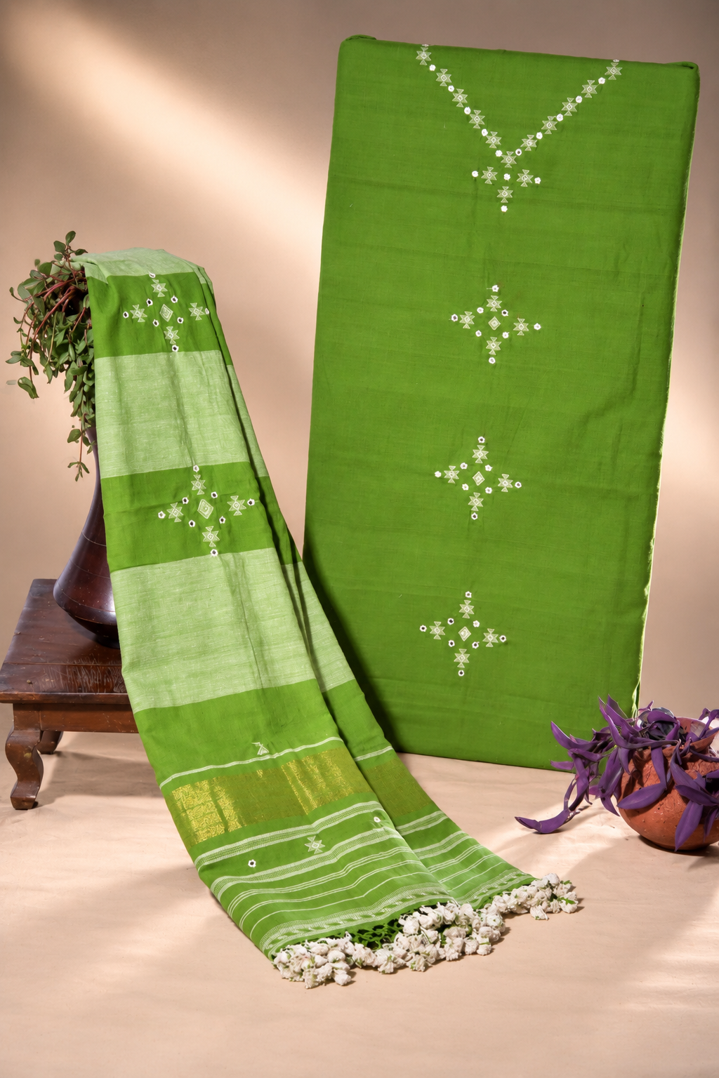 Leelo | Chaumukh | Kala Cotton | Suit Piece - image 3