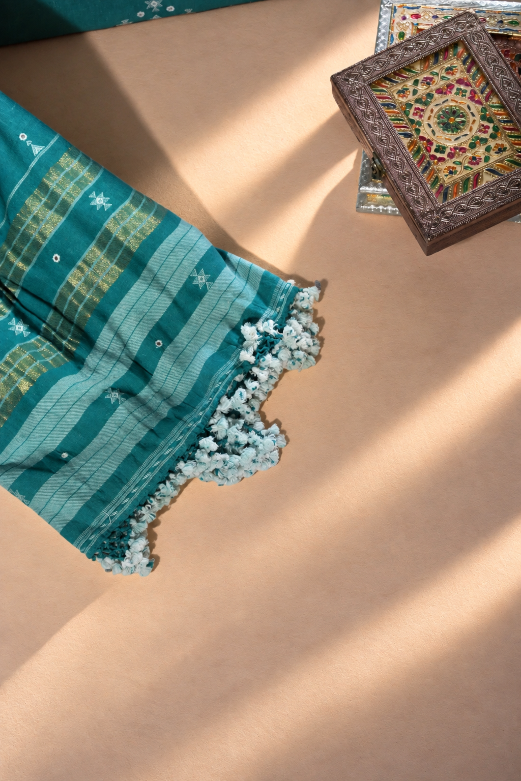 Mor Peenchh | Chaumukh | Kala Cotton | Suit Piece - image 2