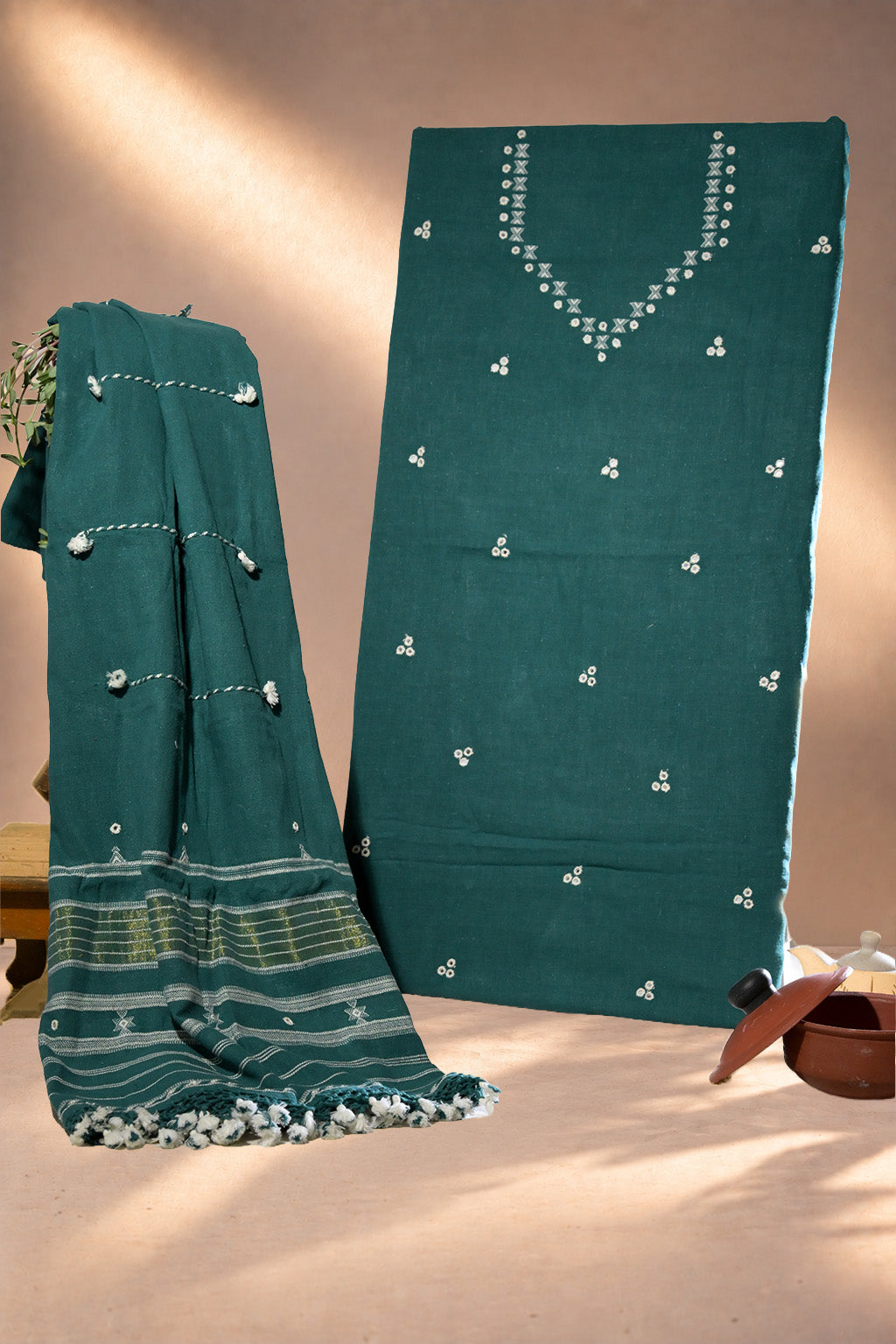 Mor Peenchh | Dholki | Kala Cotton | Suit Piece - image 1